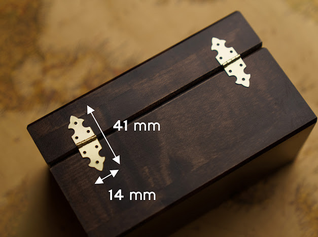 Петля для скриньок. Колір "золото". 41х14мм, фото 1