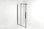 Душова перегородка Walk in INSANA Santa Black 120x195 розсувне прозоре скло 8 мм, фото 2