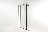 Душова перегородка Walk in INSANA Santa Black 120x195 розсувне прозоре скло 8 мм, фото 4
