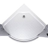 Душова кабіна 90х90х190 см VIVIA JK 091 Grey низький піддон сіре скло 4 мм розсувні двері, фото 4