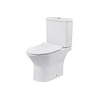 Унітаз для підлоги Insana Aton 65х35х78 см пристінний білий безободковий з швидкознімним сидінням мікроліфт