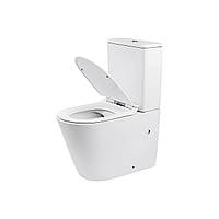 Унітаз підлоговий Insana Oleo W 63х38х82 пристінний білий безободковий з швидкознімним сидінням мікроліфт