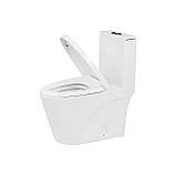 Унітаз-моноблок підлоговий Insana Marvin W 68х37х77 пристінний білий з швидкознімним сидінням мікроліфт, фото 2