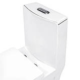 Унітаз-моноблок підлоговий Insana Marvin W 68х37х77 пристінний білий з швидкознімним сидінням мікроліфт, фото 4