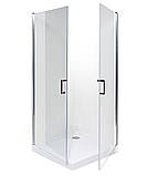 Душова кабіна 90x90x202 см INSANA DIANA B квадратна низький піддон відчинені двері прозоре скло 6 мм, фото 2