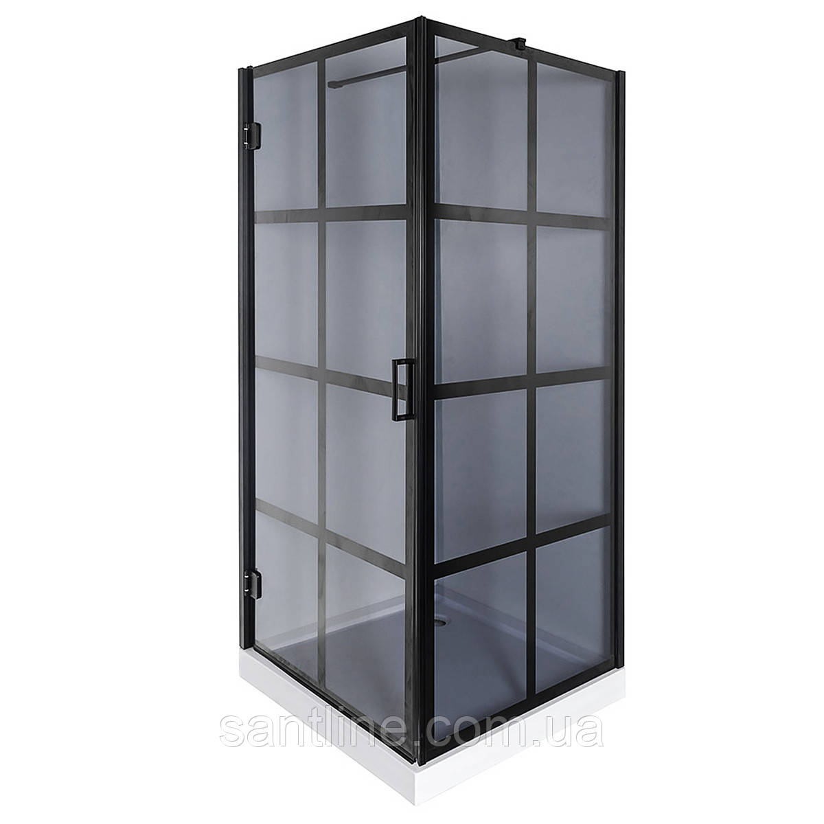 Душова кабіна 90x90x202 см INSANA DORA B квадратна низький піддон розстібні двері тоноване скло 6 мм, фото 1