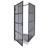 Душова кабіна 90x90x202 см INSANA DORA B квадратна низький піддон розстібні двері тоноване скло 6 мм, фото 2