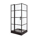 Душова кабіна  100x80x215 см INSANA Patricia прямокутний дрібний піддон прозоре скло 6мм розпашні двері, фото 3