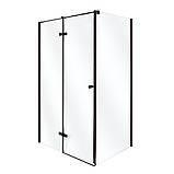 Душова кабіна 100х80х210 см INSANA Adriana Black M чорна прямокутна дрібний піддон прозоре скло 6 мм, фото 4