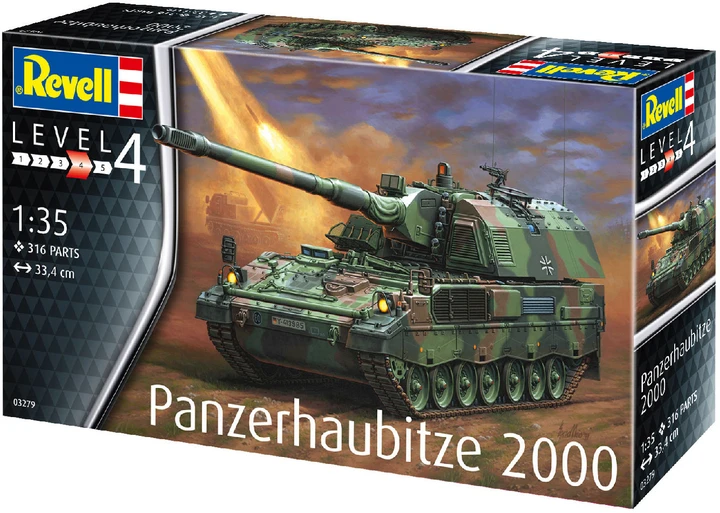 Збірна модель-копія Revell САУ PzH 2000 рівень 4 масштаб 1:35 (RVL-03279)