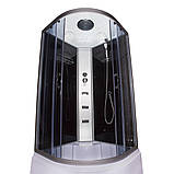 Гідромасажний бокс 96 RC 100х100х215 душовий бокс чорний Vivia глибокий напівкруглий піддон розсувні двері, фото 4