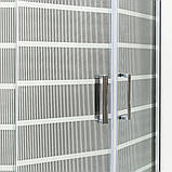 Душова кабіна 90х90х203 Insana Ida White P 92/5 W LN шестикутна низький піддон розсувні двері з малюнком, фото 7