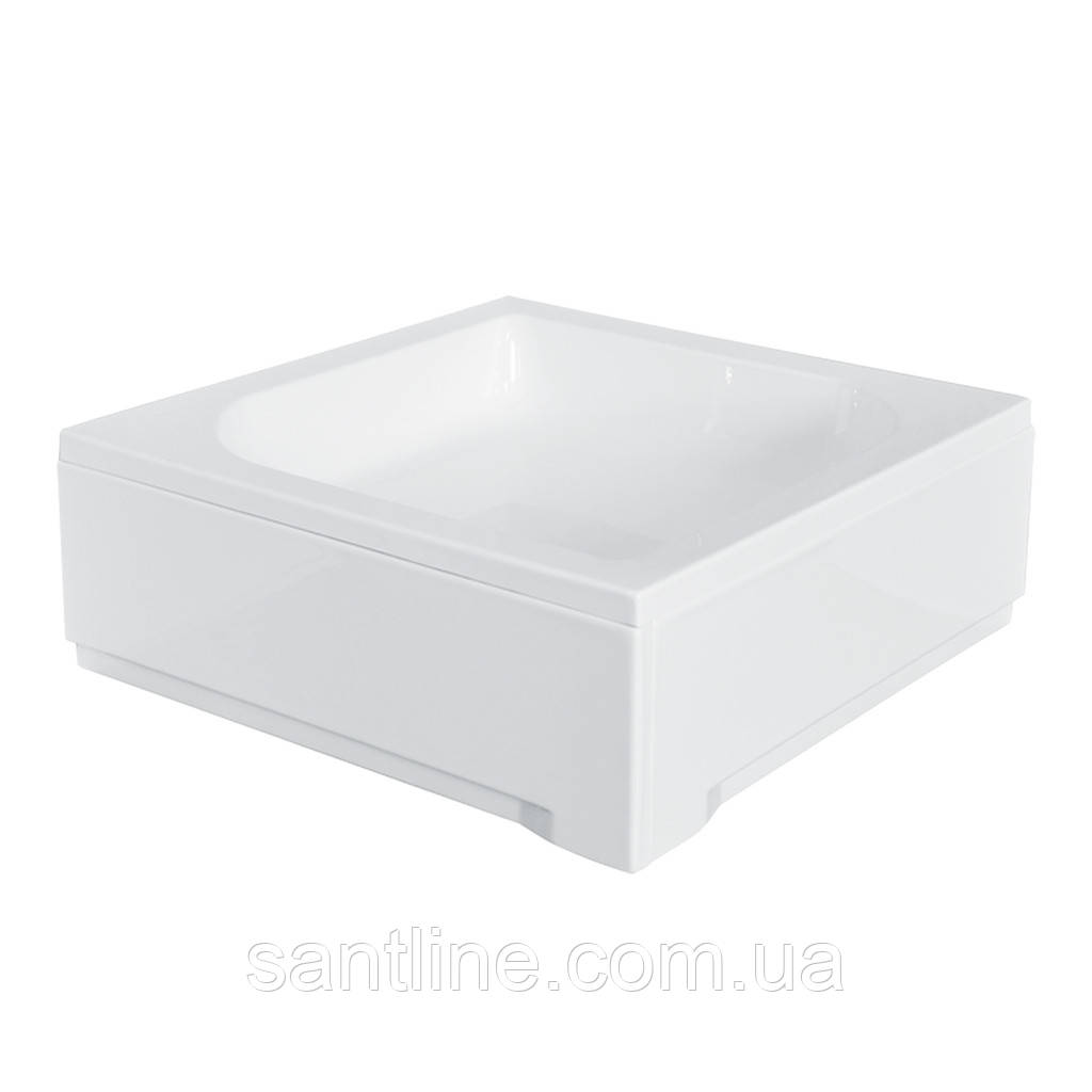 Душовий піддон Besso Ares 90х90х25 см квадратний акриловий середньої висоти, фото 1