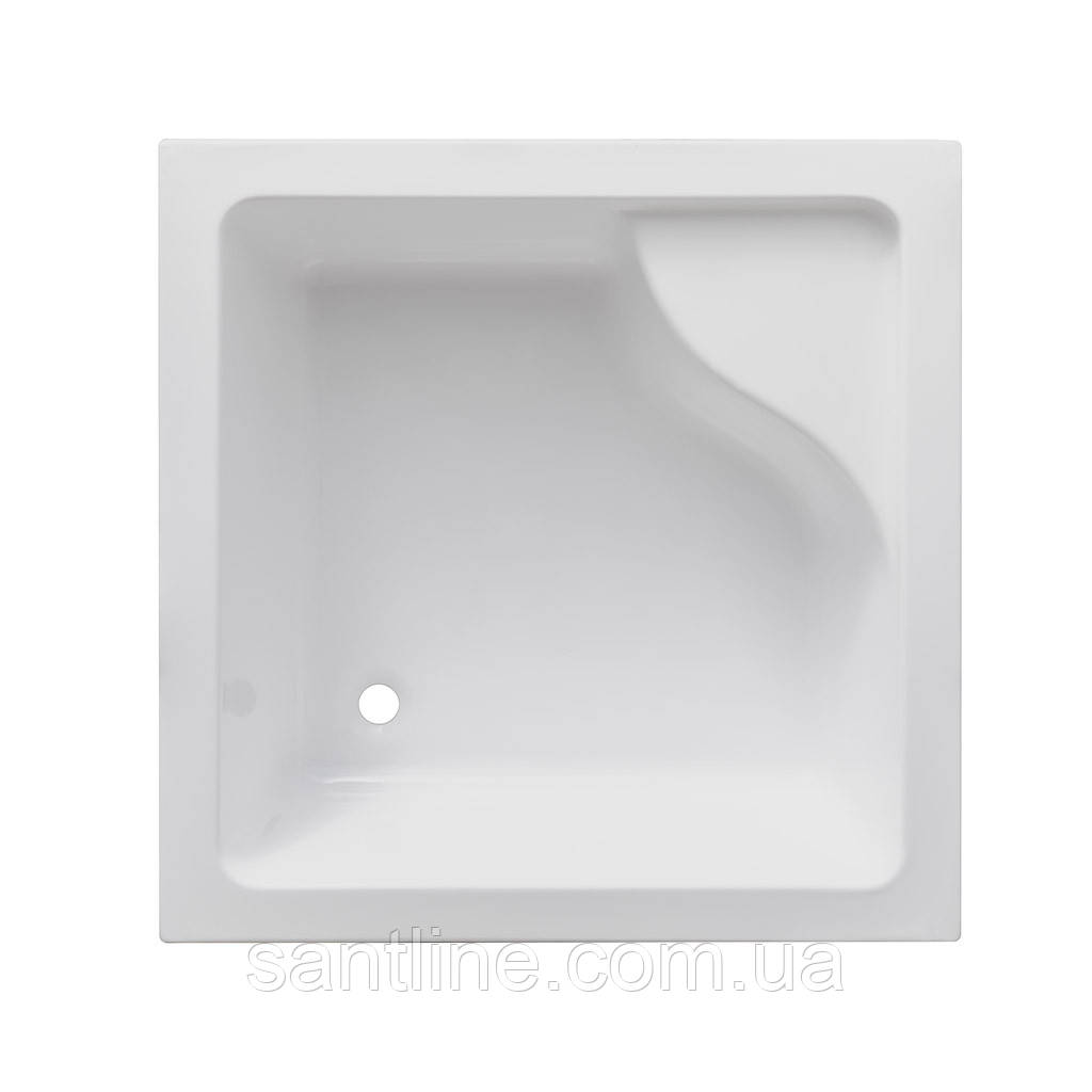 Душовий піддон Besco Igor 80х80х35 см квадратний акриловий піддон з ніжками, фото 1