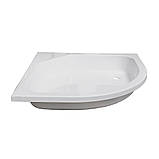 Душовий піддон Besco Diper II 80х80х30 см середньої глибини акриловий напівкруглий, фото 3