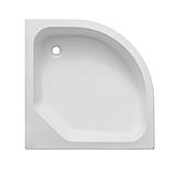 Душовий піддон Besco Diper II 80х80х30 см середньої глибини акриловий напівкруглий, фото 6