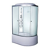 Гідробокс асиметричний 81 WL RC 120х80 лівий гідромасажна кабіна Vivia на глибокому піддоні матове скло, фото 2
