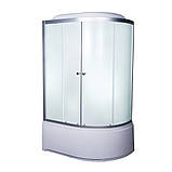 Гідробокс асиметричний 81 WL RC 120х80 лівий гідромасажна кабіна Vivia на глибокому піддоні матове скло, фото 3