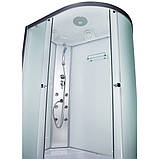 Гідробокс асиметричний 81 WL RC 120х80 лівий гідромасажна кабіна Vivia на глибокому піддоні матове скло, фото 4