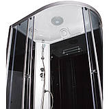 Гідробокс асиметричний 81 BF L RC 120х80 лівий душовий бокс Vivia на глибокому піддоні чорне скло, фото 3