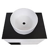 Умивальник круглий накладний Malta 410х410х125 мм керамічний білий раковина для ванної кімнати, фото 5