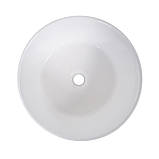 Умивальник круглий накладний Malta 410х410х125 мм керамічний білий раковина для ванної кімнати, фото 6