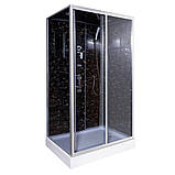 Гідробокс TKF 7715 Веном BG 120х80x210 см на низькому прямокутному піддоні сіре скло розсувні двері, фото 2