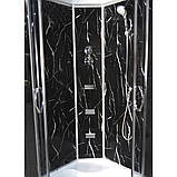 Гідромасажний бокс TKF 100-1 BG 100х100x215 см напівкруглий глибокий піддон розсувні двері, фото 4