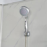 Гідромасажний бокс 100х100x215 см TKF 100-1 WG душовий бокс Vivia напівкруглий низький піддон розсувні двері, фото 5