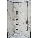 Гідромасажний бокс TKF 90 BG 90х90x215 см напівкруглий глибокий піддон розсувні двері, фото 4