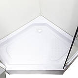 Душова кабіна 90x90x200 см Insana Ethna Puzzle P91 P п'ятикутна низький піддон прозоре скло з малюнком, фото 3