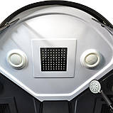 Душовий бокс Nero 95 RC 90х90х215 гідробокс Vivia чорний профіль розсувні сірі двері, фото 7