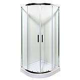 Душова кабіна 90x90x205 см Insana MIRA NEW напівкругла низький піддон прозоре скло 6мм, фото 3