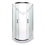 Душова кабіна 90x90x205 см Insana MIRA NEW напівкругла низький піддон прозоре скло 6мм, фото 6
