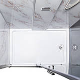 Гідробокс TKF 7715 Мармур BG 120х80x210 см душовий бокс Vivia прямокутний сіре скло розсувні двері, фото 3