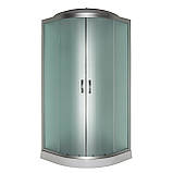 Душовий гідробокс 80х80х215 см Glory 60 BF W матова душова кабіна Vivia на дрібному піддоні розсувні двері, фото 2