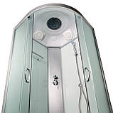 Душовий гідробокс 80х80х215 см Glory 60 BF W матова душова кабіна Vivia на дрібному піддоні розсувні двері, фото 4