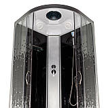 Душовий гідробокс 61 BF RC Black Puzzle 90х90х210 чорна душова кабіна Vivia з малюнком на дрібному піддоні, фото 3