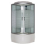 Гідромасажний бокс 95 BF JK White Line 90x90x217 душовий бокс з малюнком Vivia глибоке скло з малюнком, фото 2