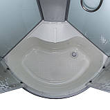 Гідромасажний бокс 90x90x217 см 95 BF JK White Puzzle душовий бокс білий Vivia глибоке скло з малюнком, фото 4