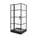 Душова кабіна 100x100x215 см INSANA Patricia квадратна дрібний піддон прозоре скло 6мм розпашні двері, фото 2