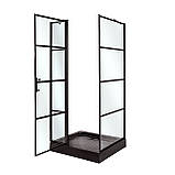 Душова кабіна 100x100x215 см INSANA Patricia квадратна дрібний піддон прозоре скло 6мм розпашні двері, фото 3