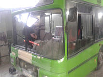 Замена лобового стекла MAN NL 202,  MAN NL 262 с двух половинок