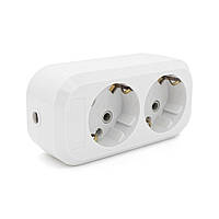 Колодка для подовжувача 2 гнізда із заземленням 16A 250V Q125