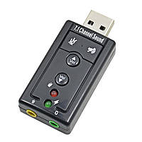 USB звукова карта адаптер аудіо 7.1