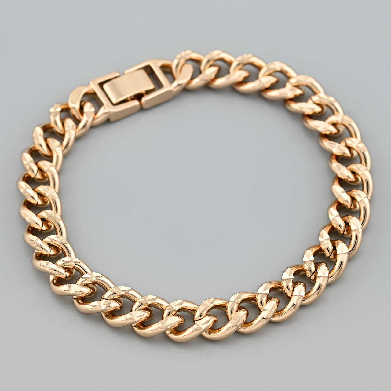 Браслет Панцирний 46734 ширина 9 мм позолота 18К довжина 20, фото 1