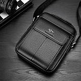 Чоловіча сумка через плече Weixier Барсетка Чоловіча сумка для документів Коричнева, фото 4