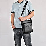 Чоловіча сумка через плече Weixier Барсетка Чоловіча сумка для документів Коричнева, фото 5