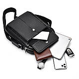 Чоловіча сумка через плече Weixier Барсетка Чоловіча сумка для документів Коричнева, фото 10