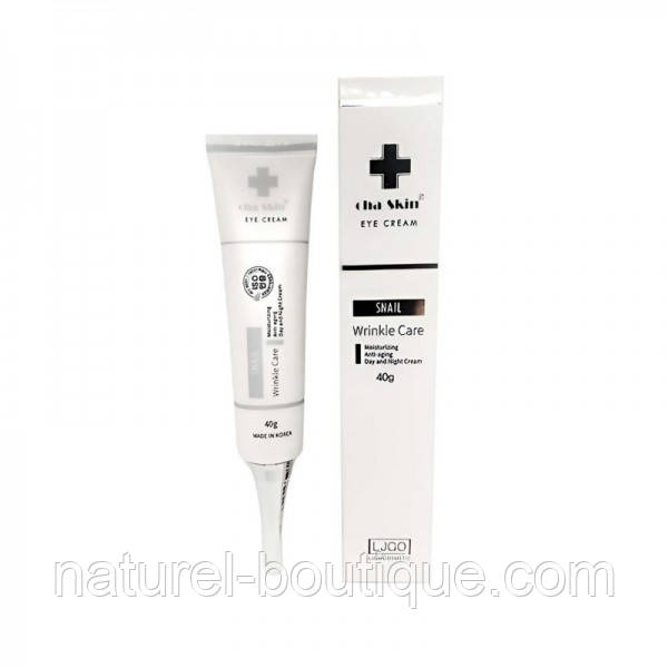 Крем LJGO Cha-Skin Juno для шкіри навколо очей Snail з муцином равлика поживний 40 г, фото 1